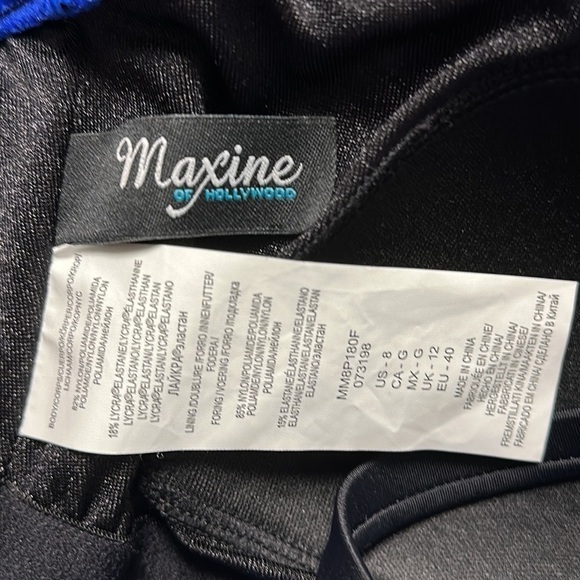 NWOT MAXINE OF HOLLYWOOD Royal and Black One Piece Sz 8 - Picture 8 of 11